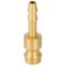 Plug Fixx Lok type 21, open passage, for one-way shut-off valve, Brass, Hose barb